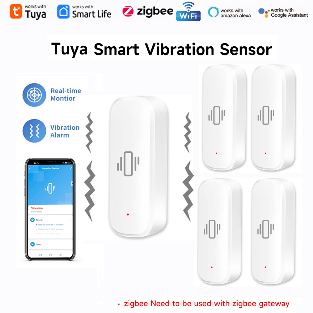 Tuya WiFi Zigbee Smart Vibrati - đánh giá và giá Home Security With Alarm