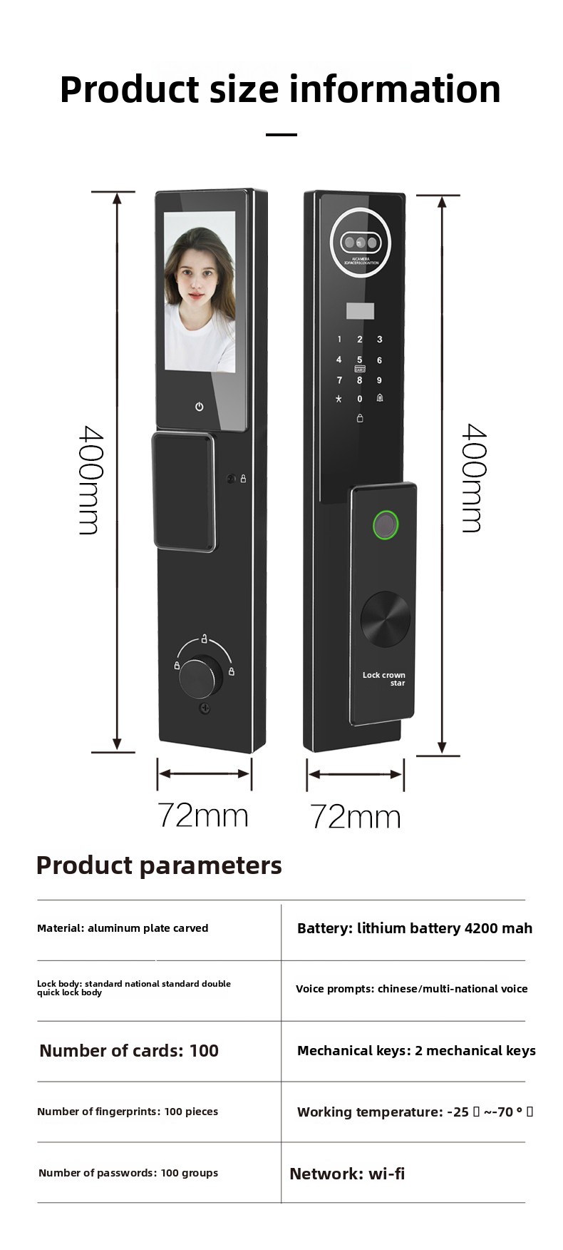 Smart Home Security Door Lock  - đánh giá và giá Home Security Lock System