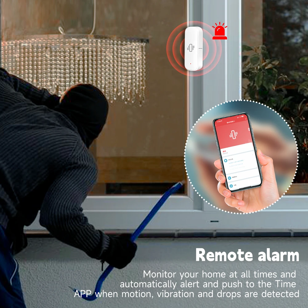 WiFi/Zigbee Smart Vibration Se - đánh giá và giá Home Security With Alarm