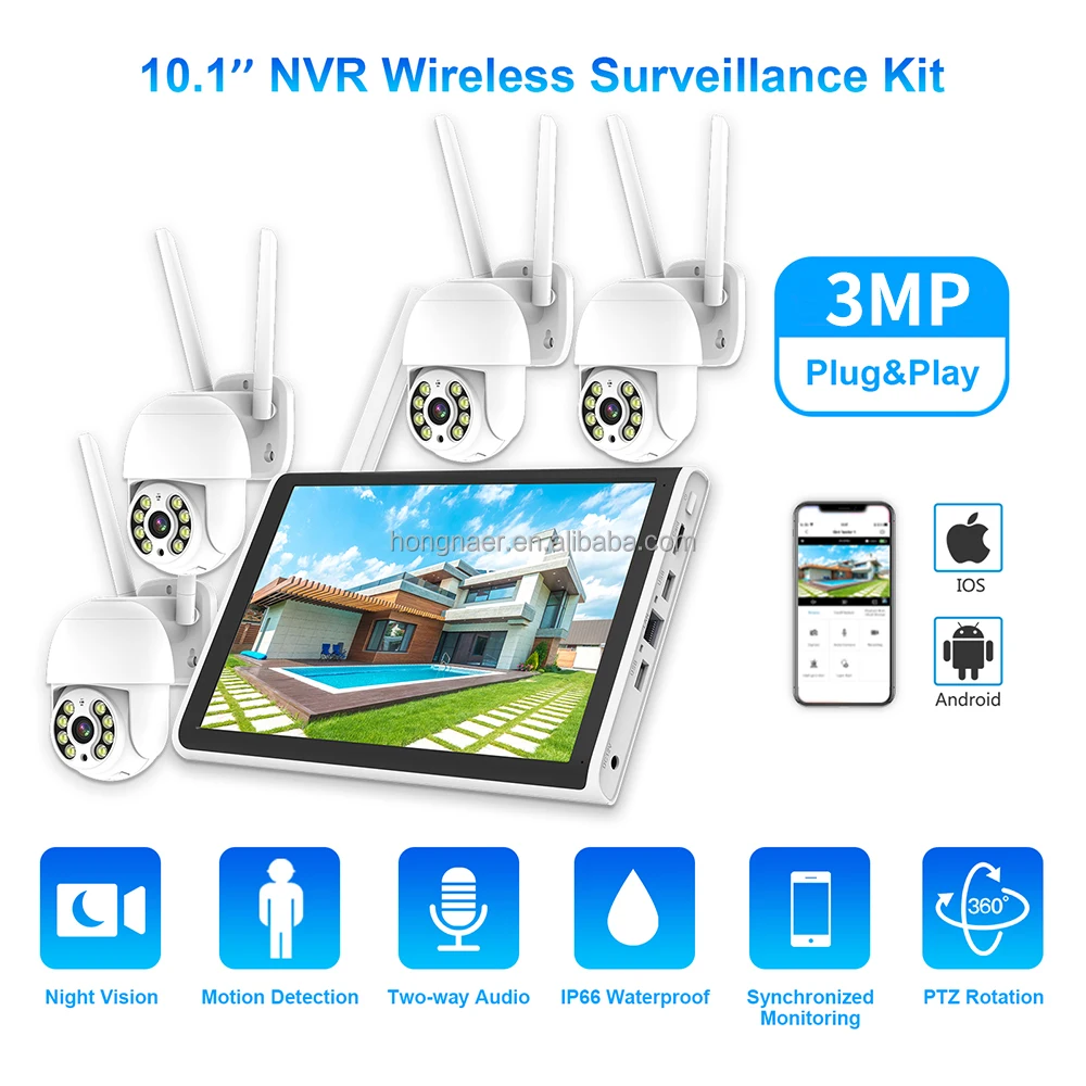 2026 Hongnaer 3MP 4 Channel Wi - đánh giá và giá Home Security Wireless Cameras