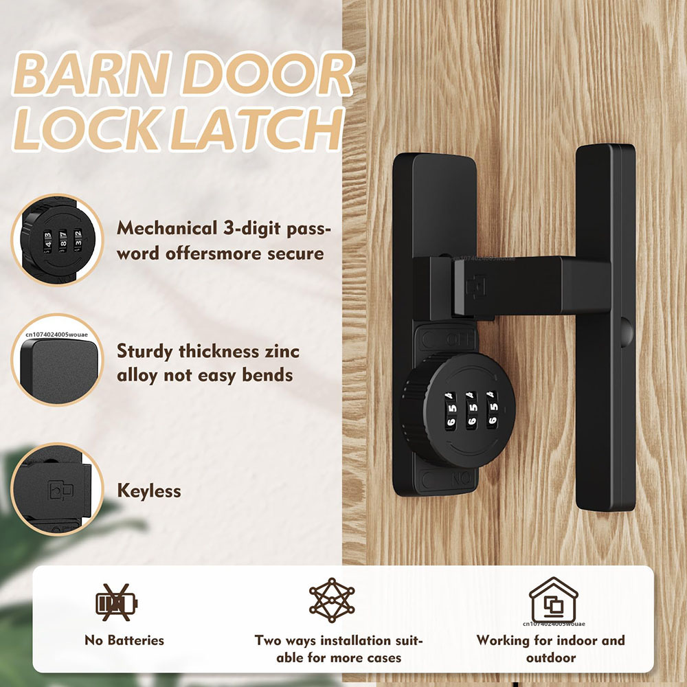 Security Barn Door Lock 3-Digi - đánh giá và giá Home Security For Doors