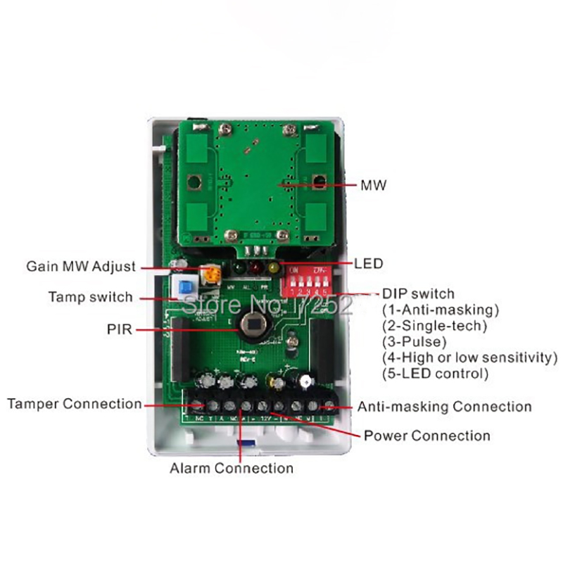 1/3pcs Wired Indoor PIR Microw - đánh giá và giá Pet Immune Pir Sensor