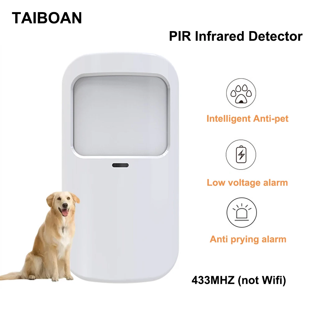 White Wireless 433MHz Infrared - đánh giá và giá Pet Immune Pir Sensor