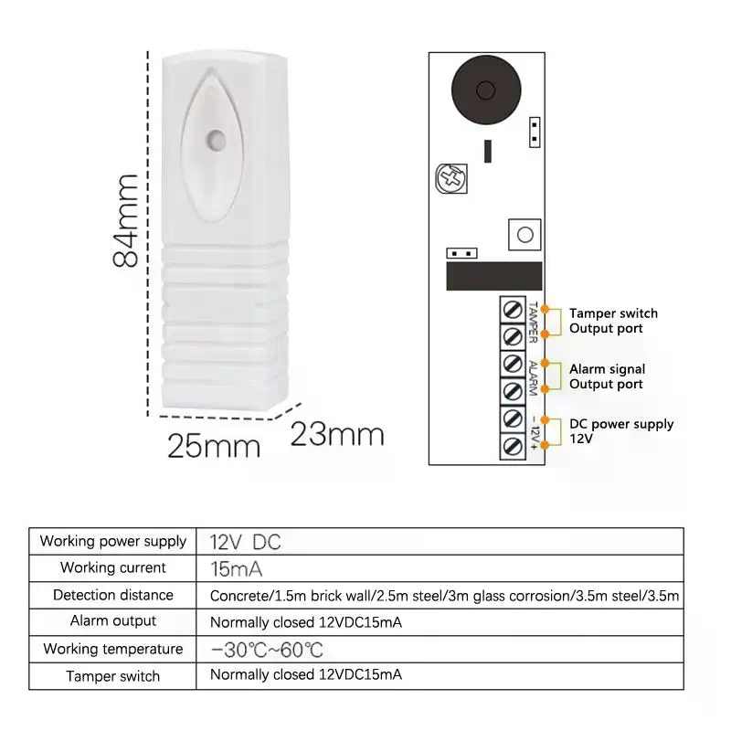 Wired Photoelectric Vibration  - đánh giá và giá Home Security With Alarm